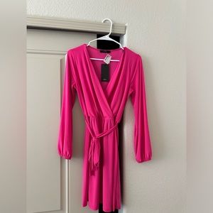 Women’s Hot Pink Long Sleeve Dress